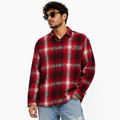 Red & Black Checked Oversized Shirt