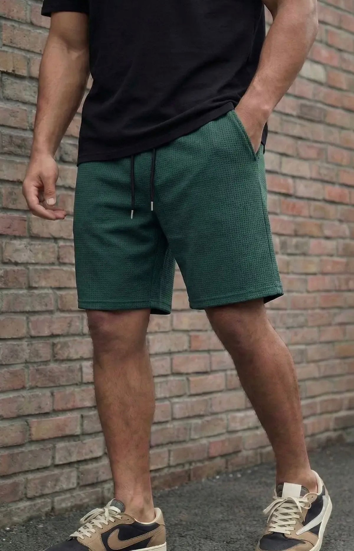 Men's Solid Casual Shorts - White